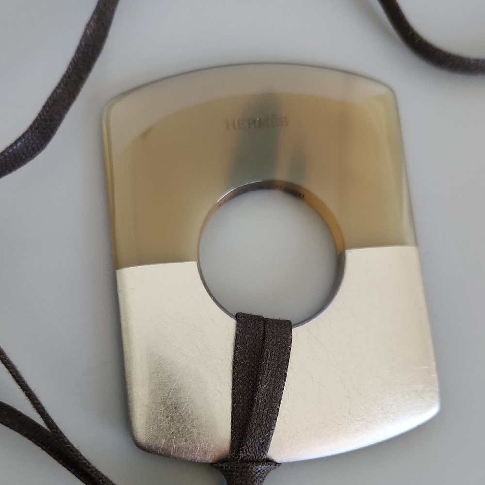 Hermès Dalva pendant necklace. 26" Long - Picture 2 of 9
